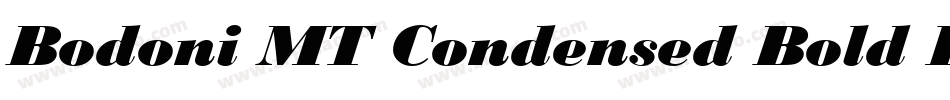 Bodoni MT Condensed Bold Italic字体转换